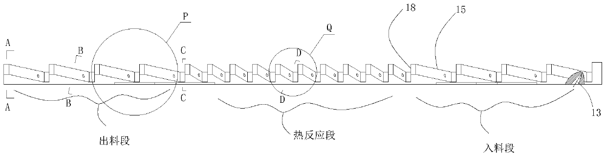 A method for pyrolysis and gasification treatment of garbage in a tube-type furnace for rolling gear bars