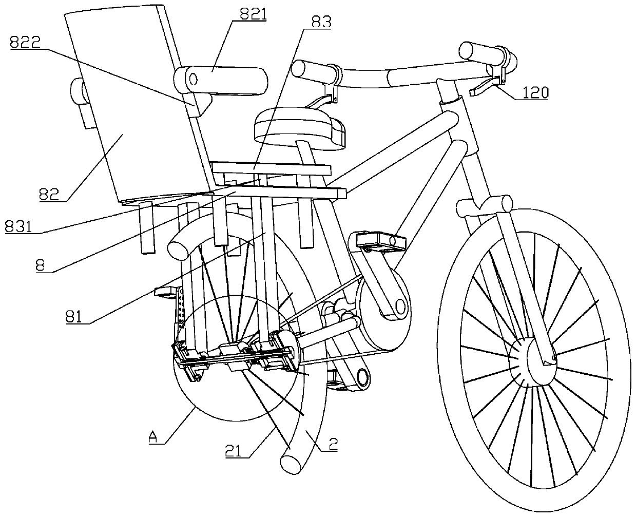 A kind of children's nerve rehabilitation training bicycle and its use method