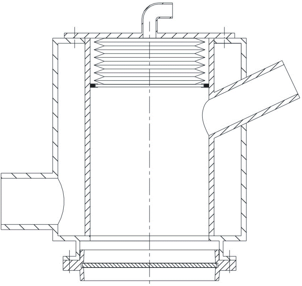 Filtering device of sewage treatment vehicle