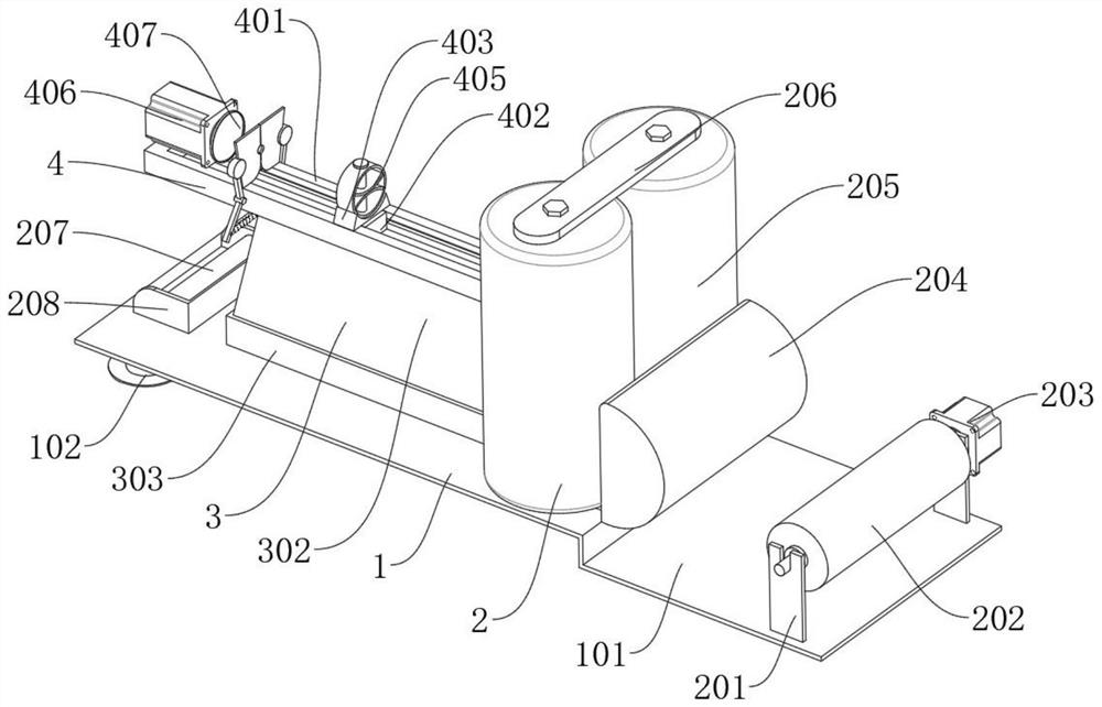 Core-spun yarn body separation and impurity removal device