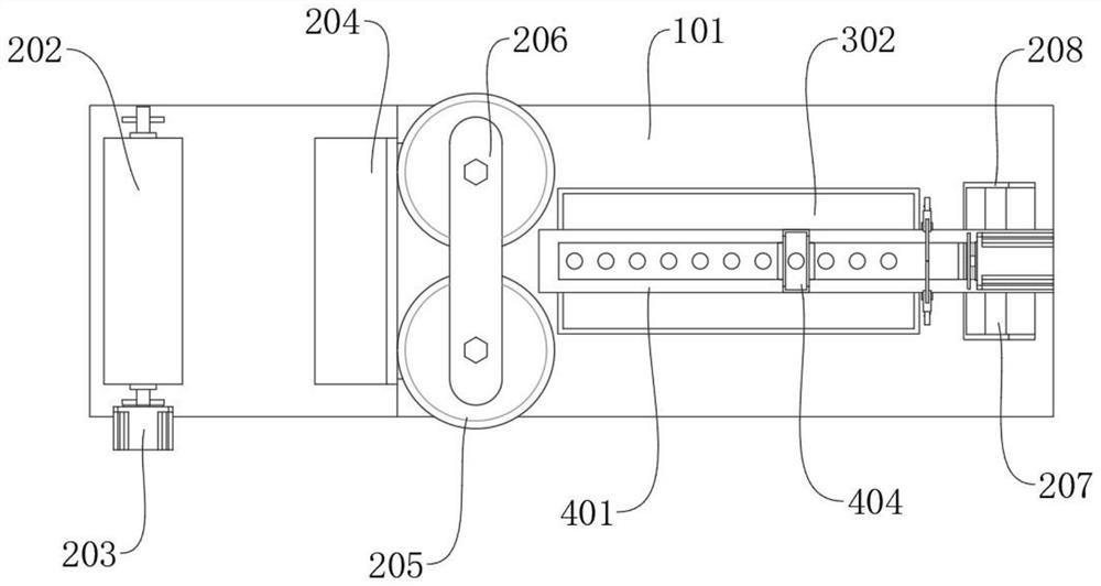 Core-spun yarn body separation and impurity removal device