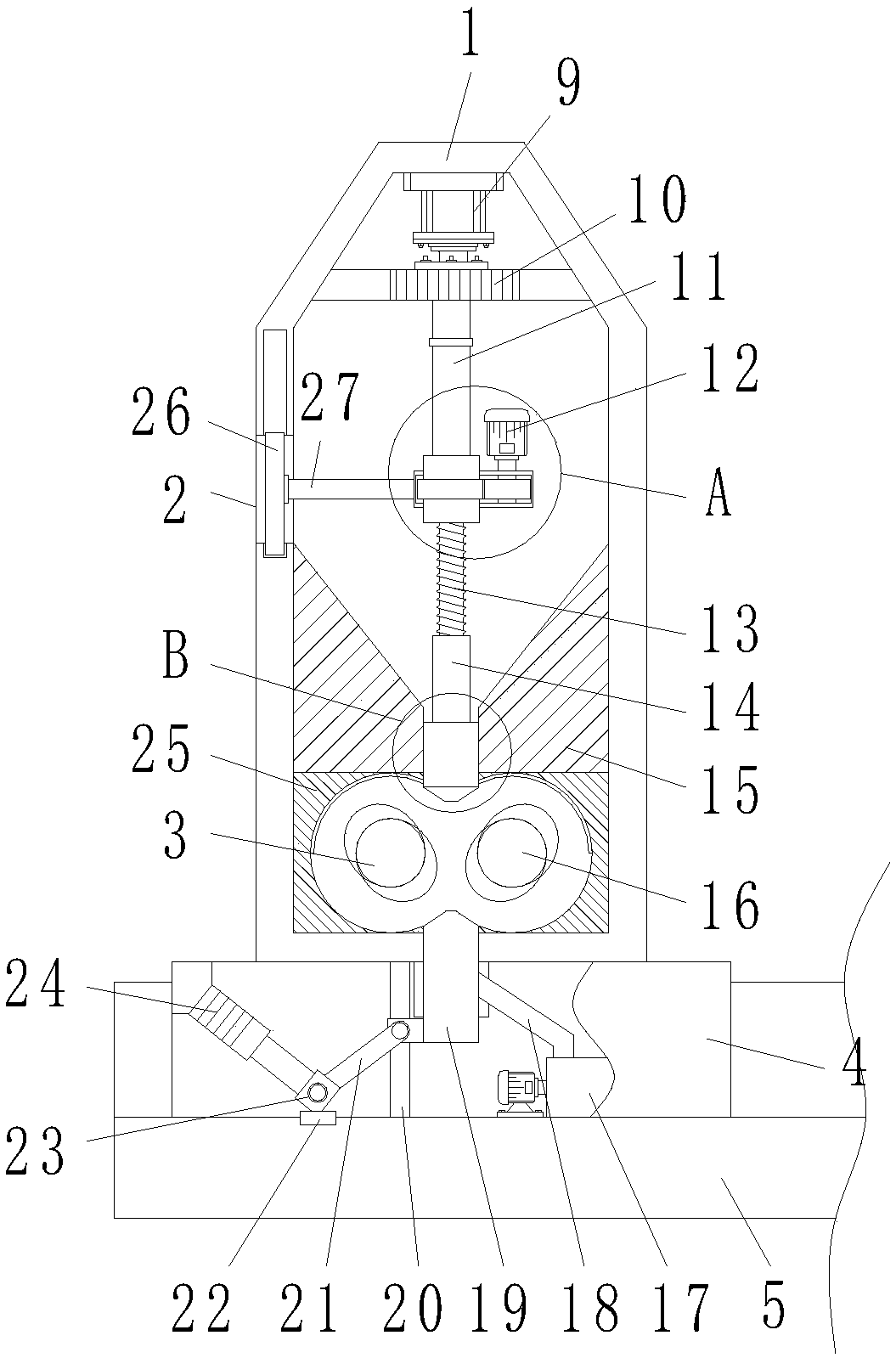Internal mixer with dust-sucking and cooling device