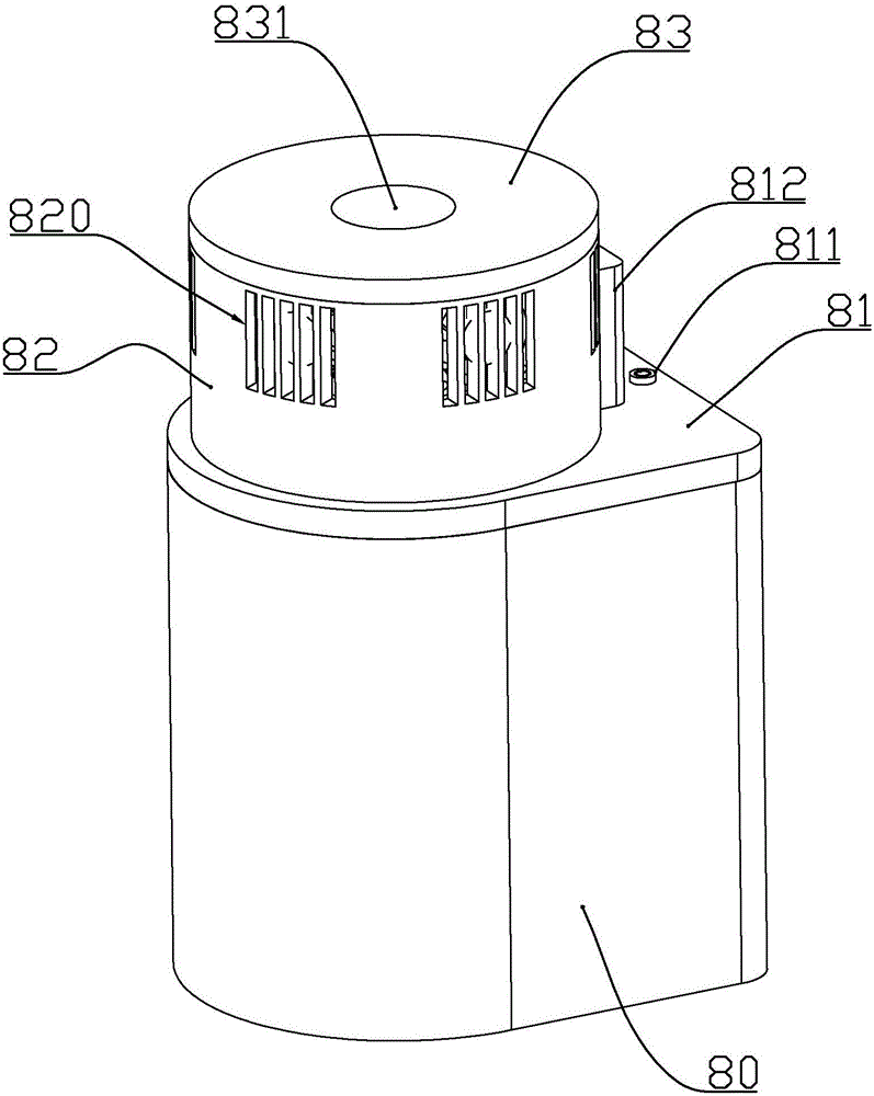 Rotary water curtain forming mechanism
