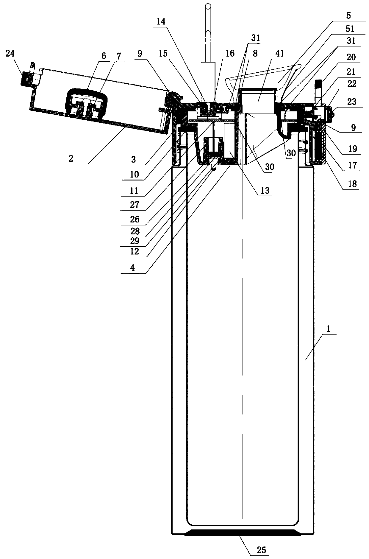 Intelligent water cup realizing water drinking amount sensing function and detecting method for water drinking amount based on intelligent water cup