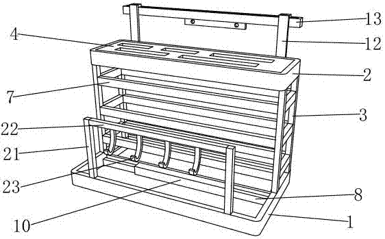 Kitchen knife holder for holding knives