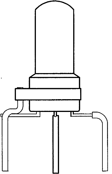 Process for producing enclosed halogen tungsten automobile headlight