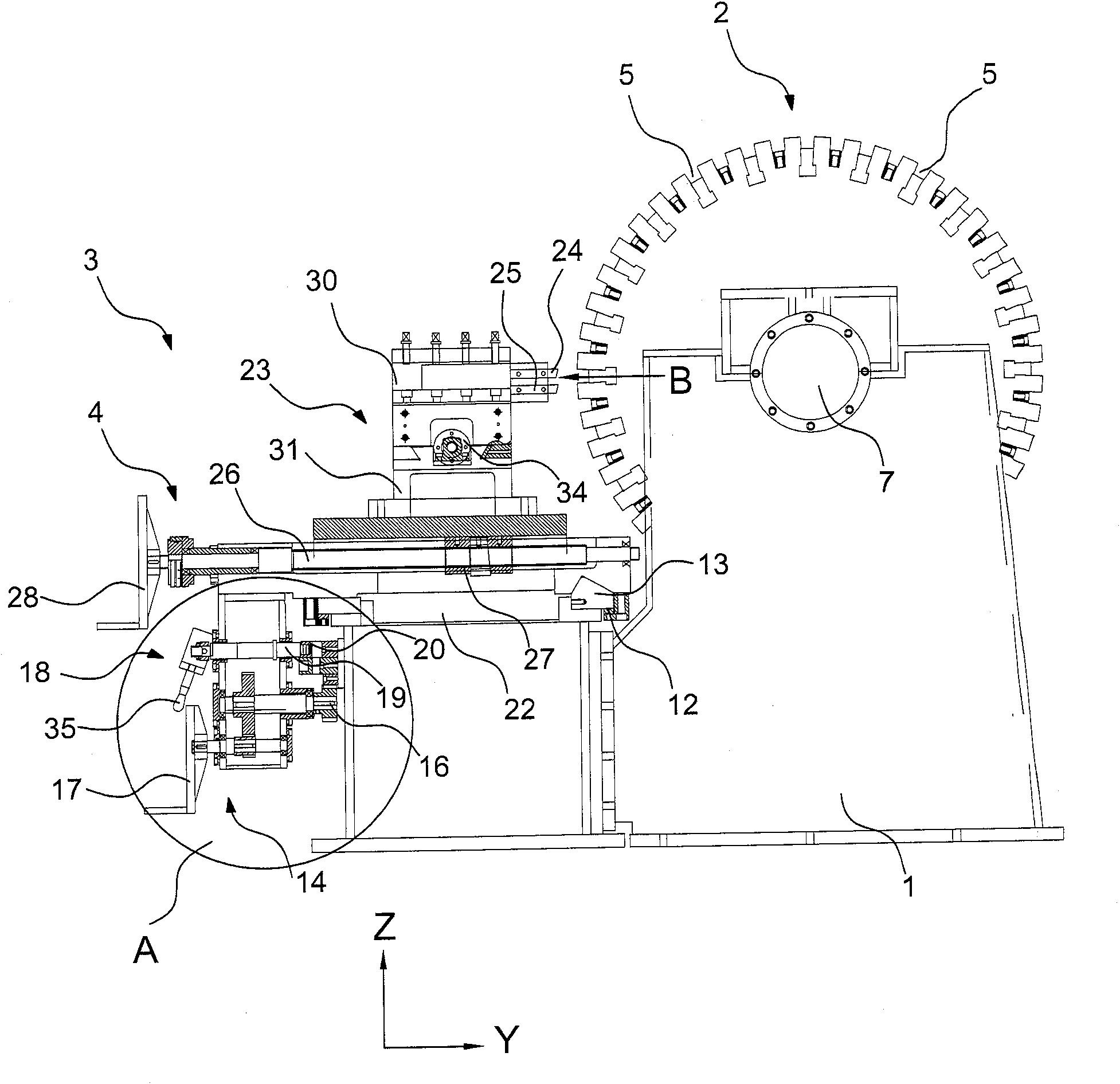 Special gear rack machining lathe