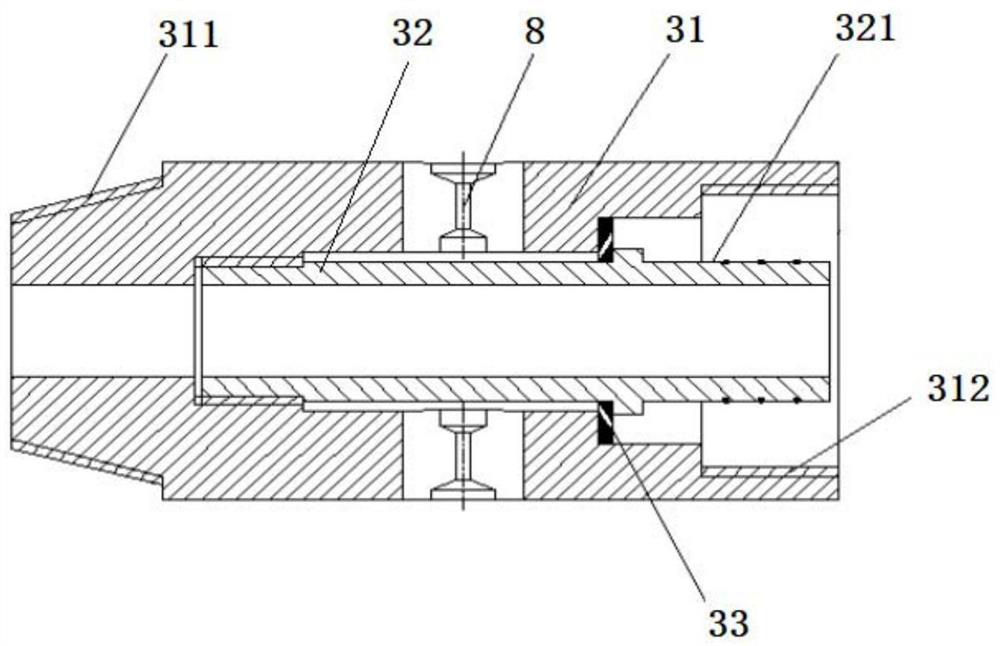 Drilling device and drilling method for downhole pneumatic rock crushing foam slag discharge