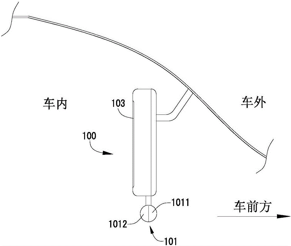 3D panoramic vehicle-mounted inside rear view mirror and shooting method thereof