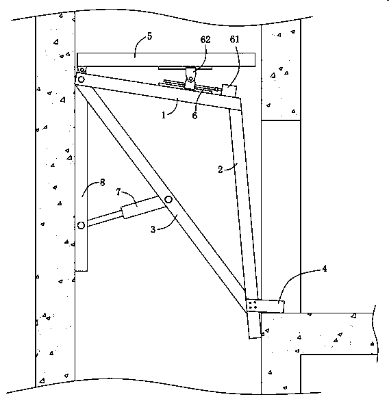 Construction and operating method inside elevator shaft