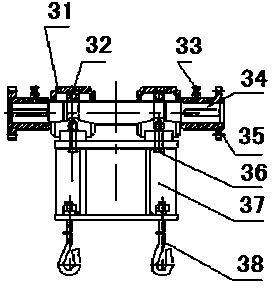 Universal coupling ground shaft for strand rope machine