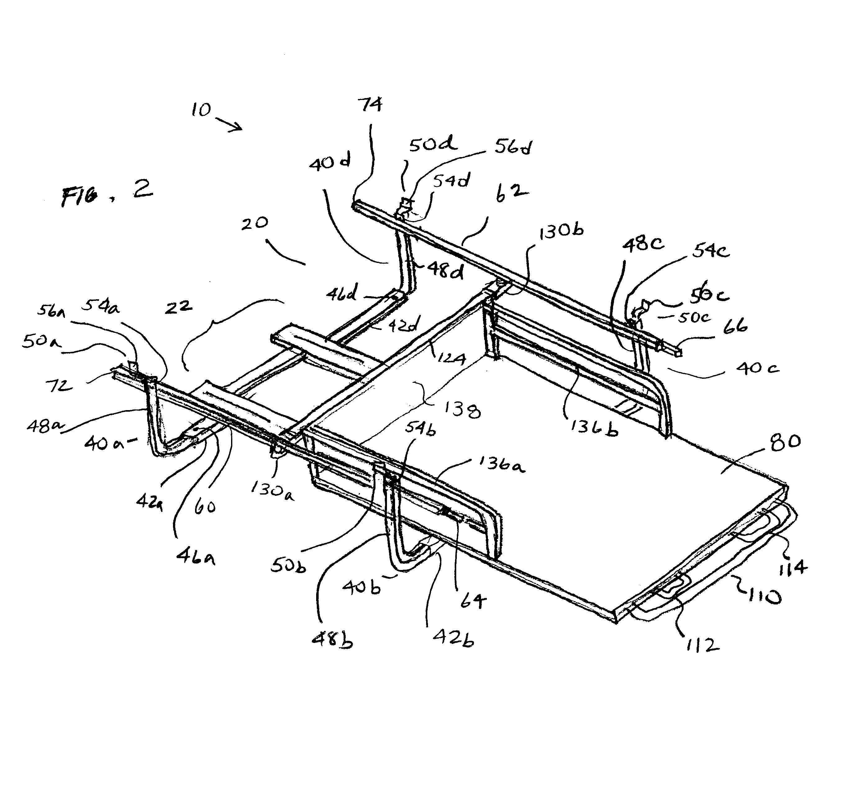 Pull-out load platform for truck cargo beds