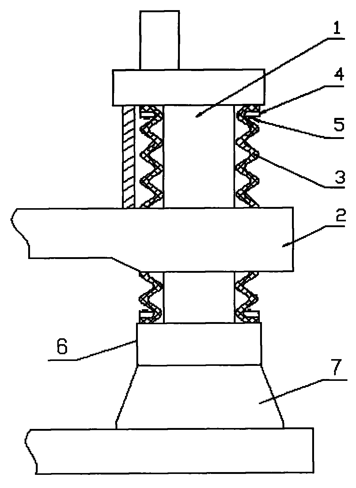 Dustproof device of rocking arm lathe