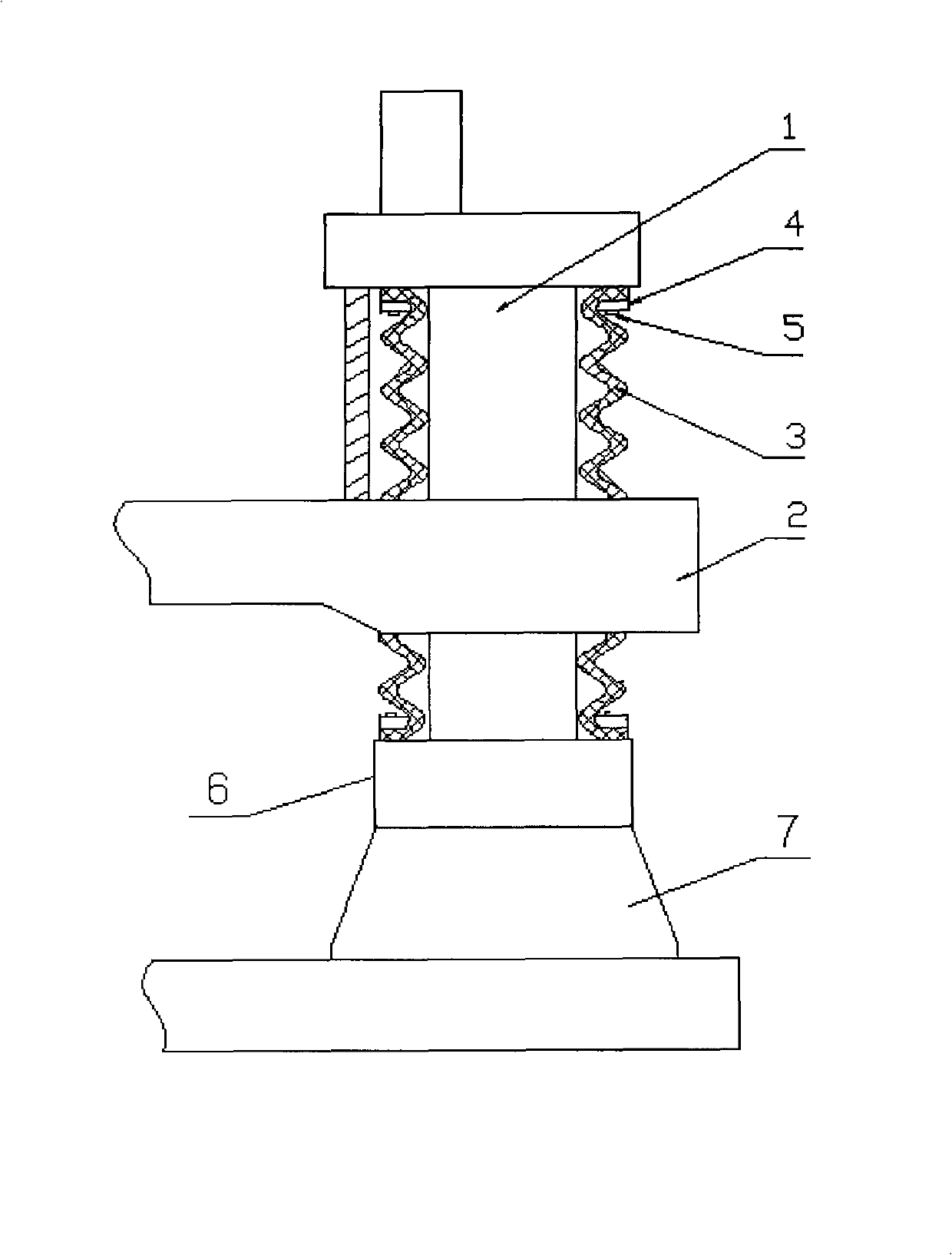 Dustproof device of rocking arm lathe