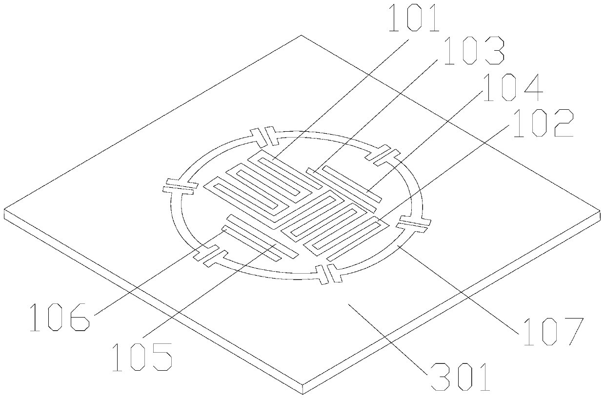 Single-port feed dual-polarized far-field/near-field antenna for forklift reader