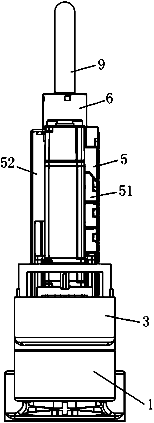 Four-axis industrial robot cable mounting structure