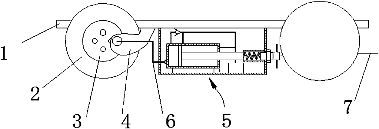 Disc brake braking mine car