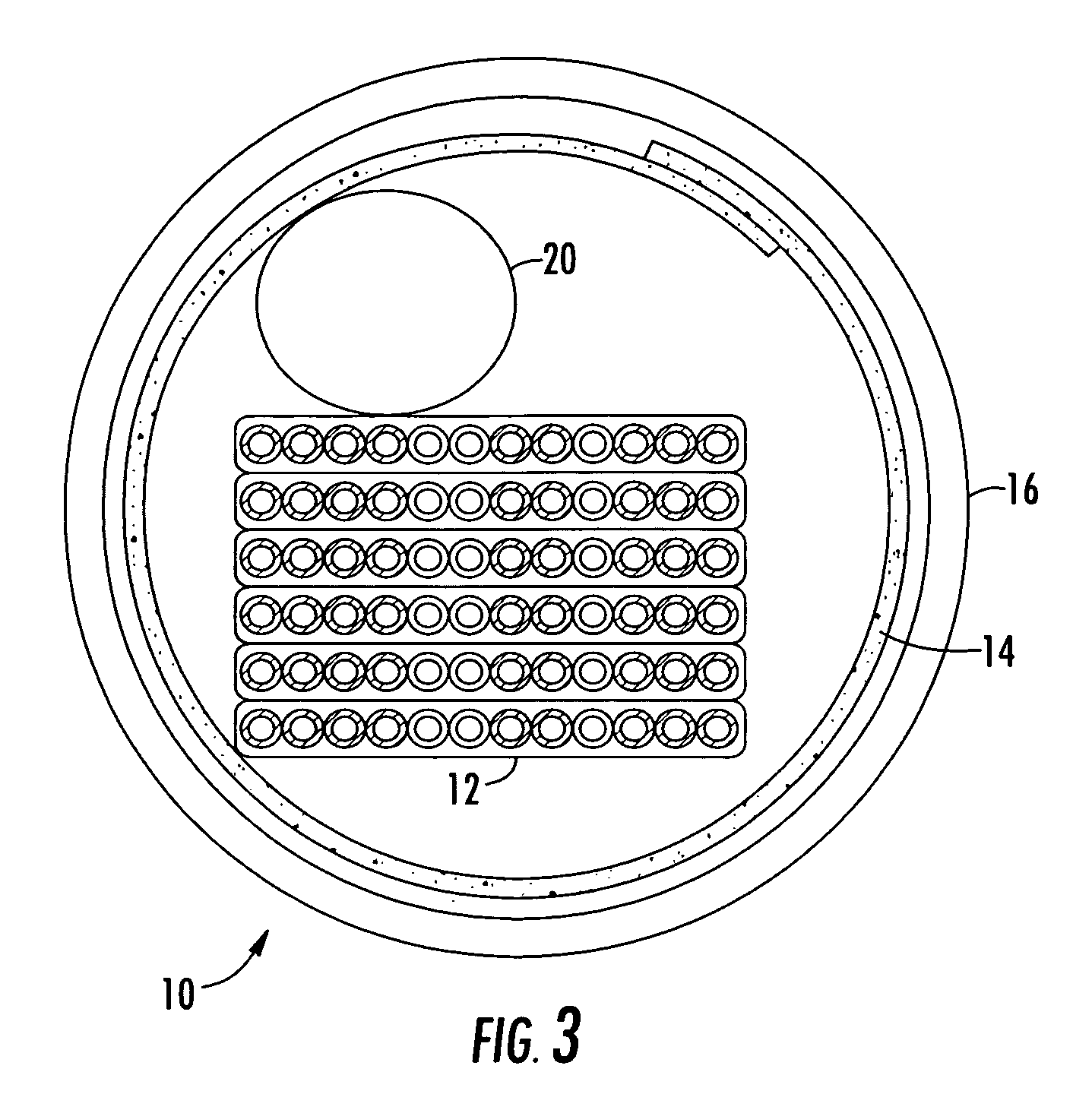 Gel-free buffer tube with adhesively coupled optical element