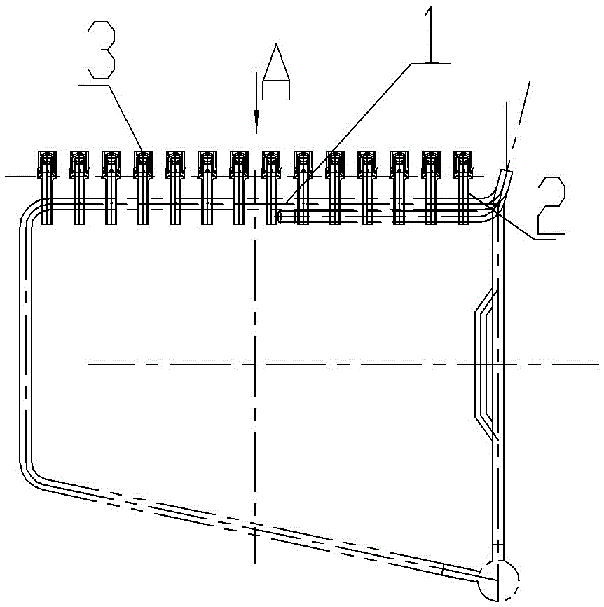 Air distribution structure of circulating fluidized bed boiler
