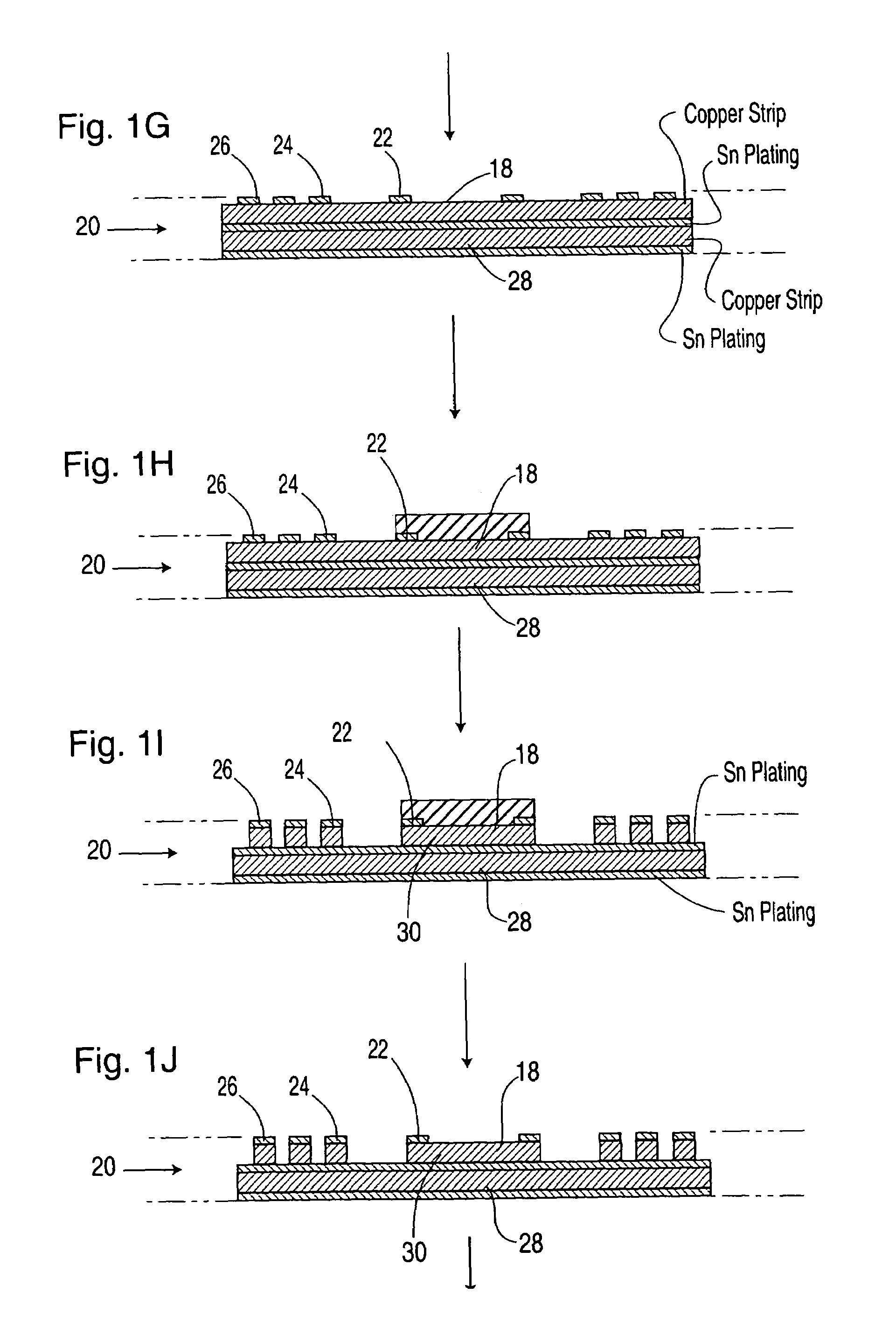 Process for fabricating a leadless plastic chip carrier