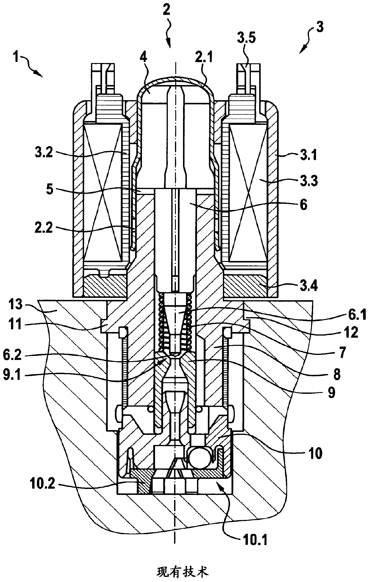 Solenoid valve for controlling the braking pressure of a wheel brake and tool for producing its valve element