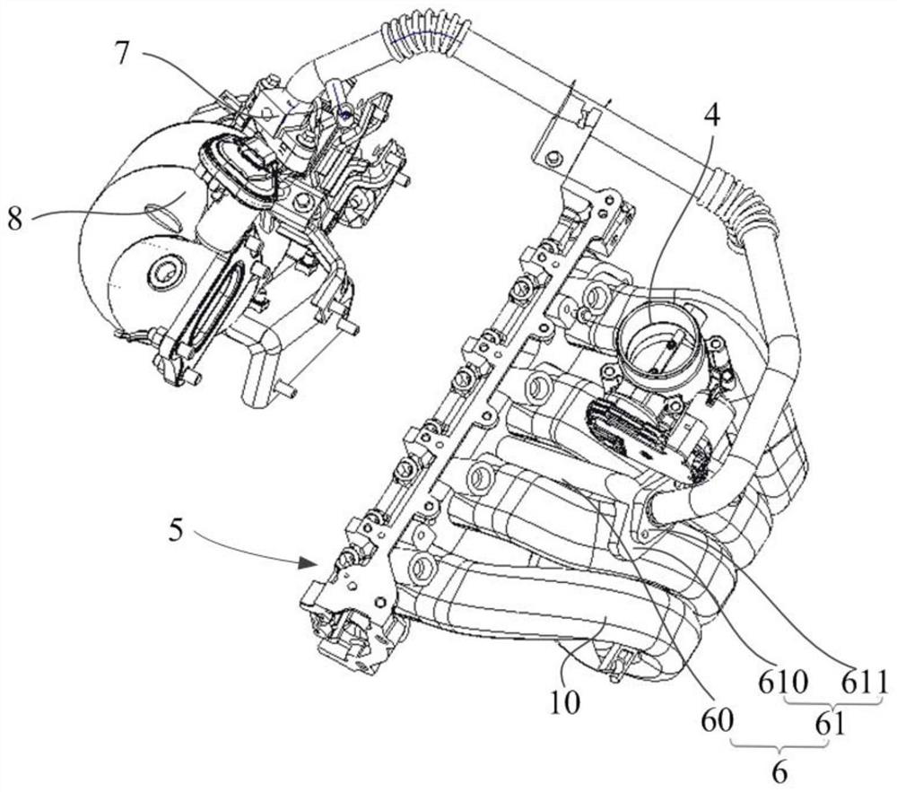 Connection structure of intake manifold and egr system