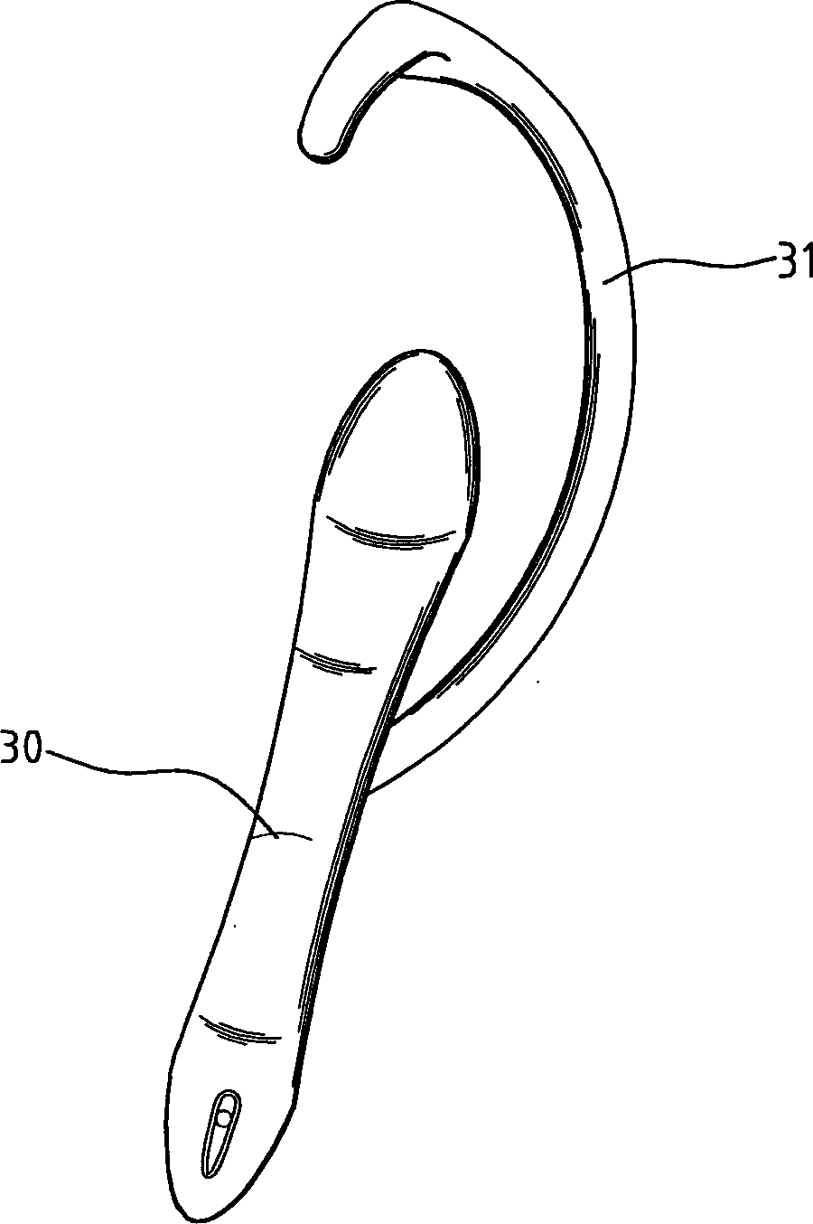 Telecommunication earphone structure
