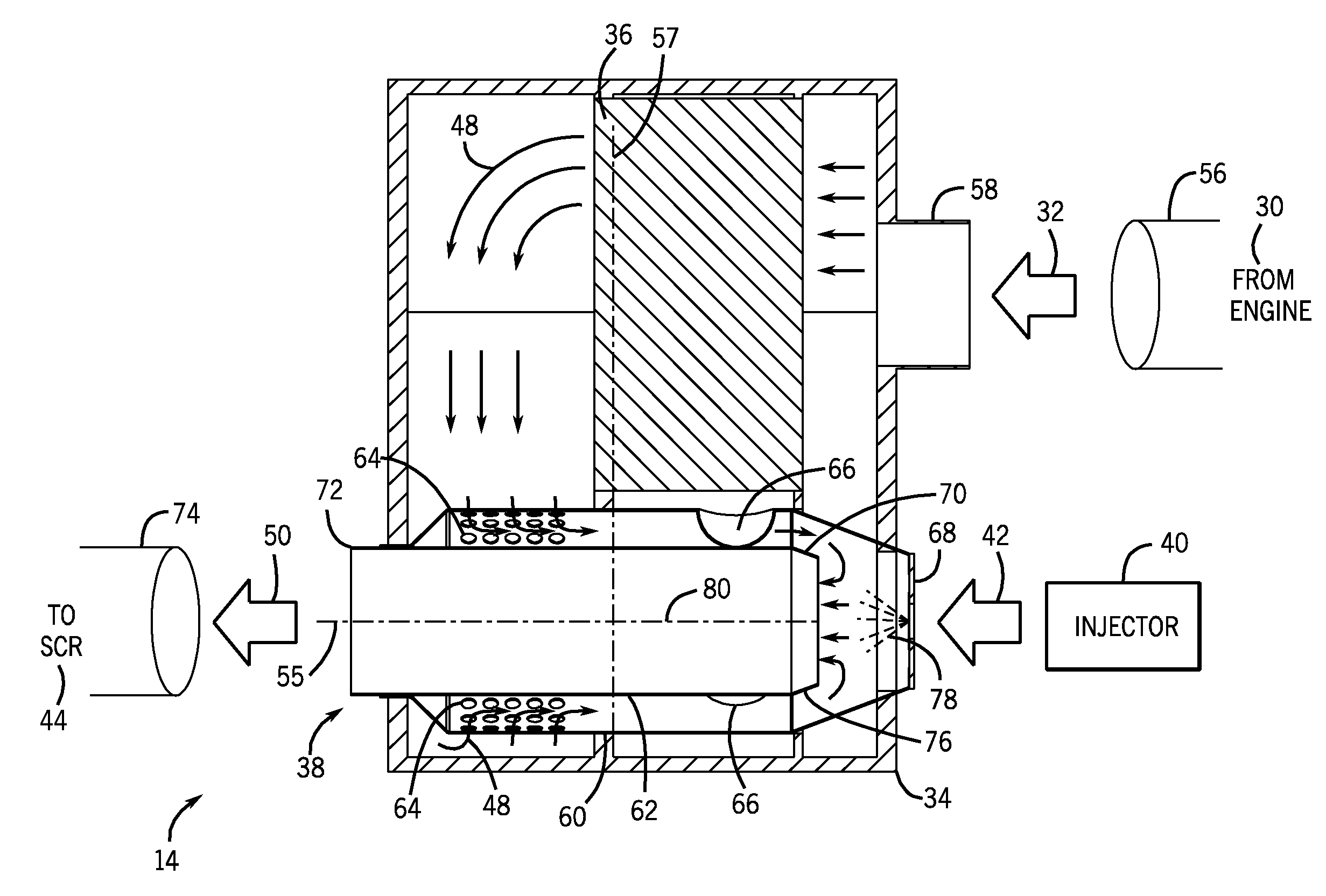 Exhaust system for an agricultural vehicle