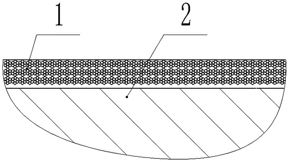 Indium aluminum composite ball microcrystalline composite layer