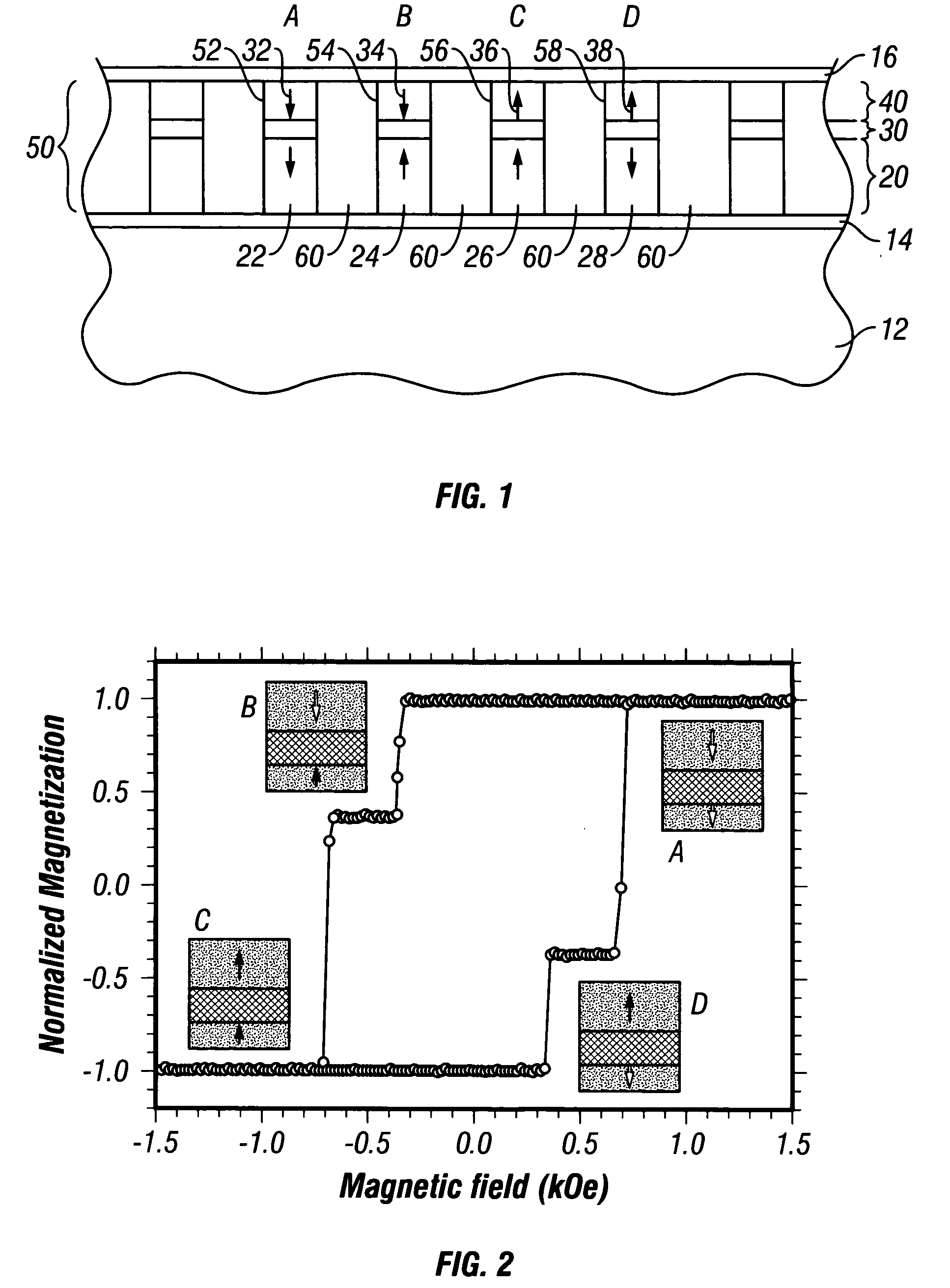 Magnetic recording system with patterned multilevel perpendicular magnetic recording