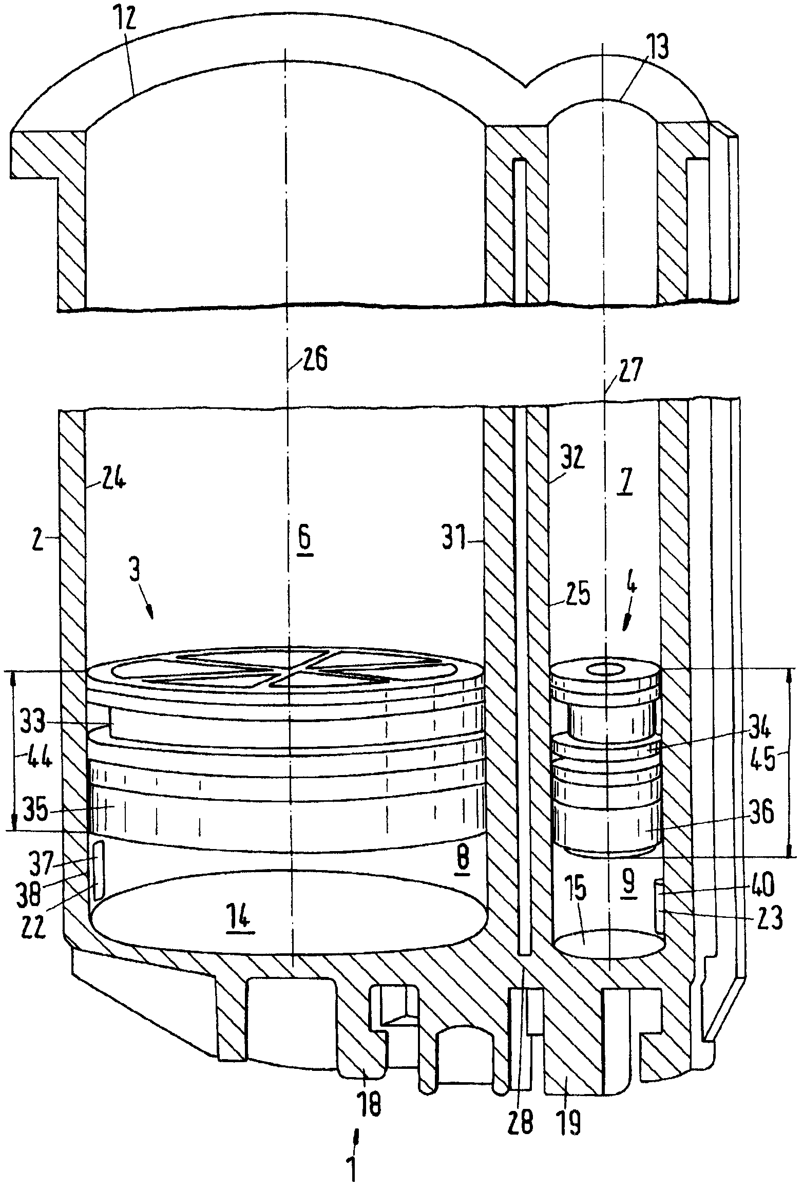 Multicomponent cartridge with venting apparatus