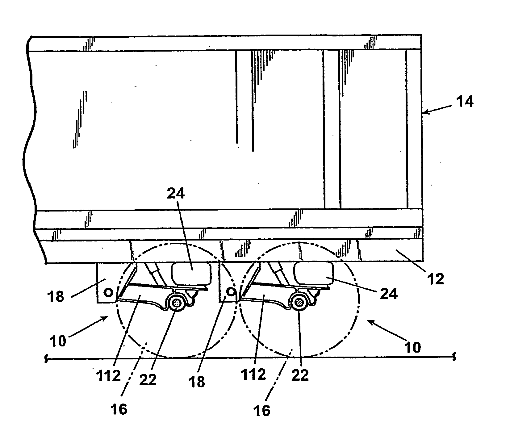 Trailing arm suspension with optimized i-beam