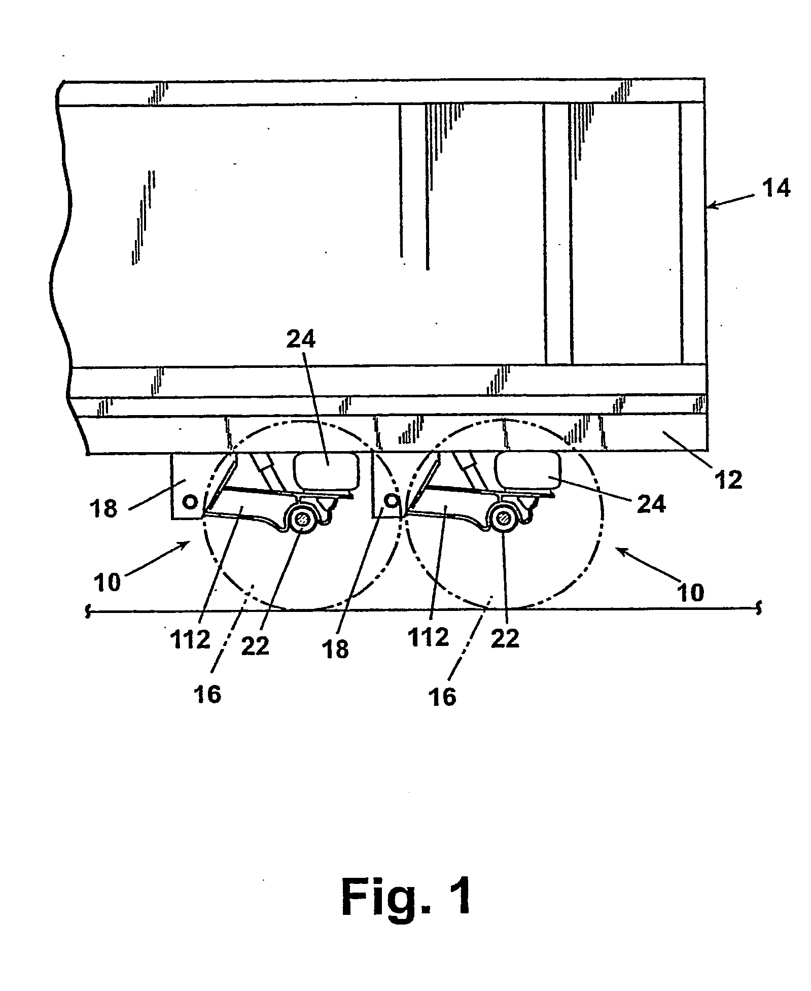 Trailing arm suspension with optimized i-beam