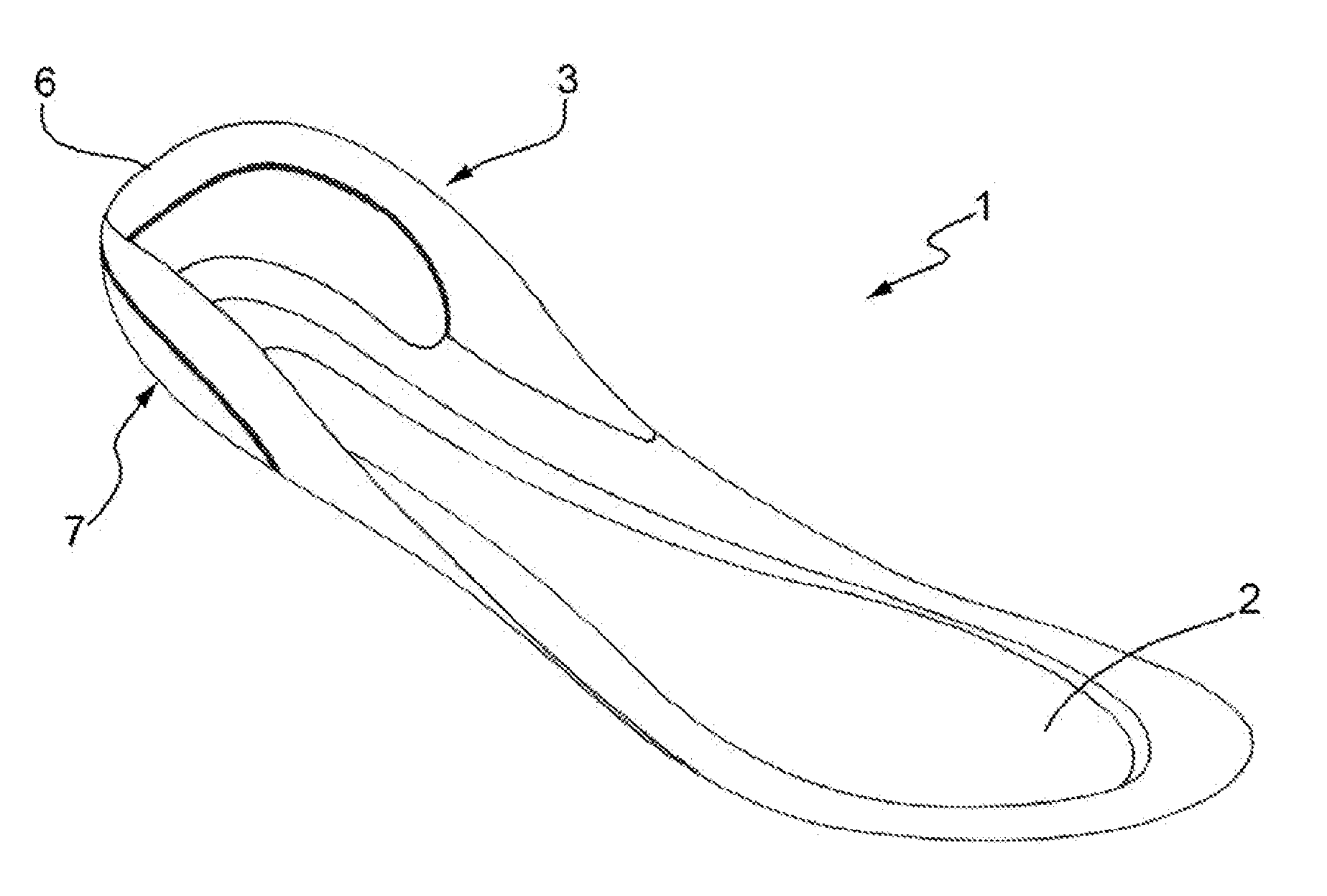 Cycling footwear structure with a composite sole and a method to realise such structure