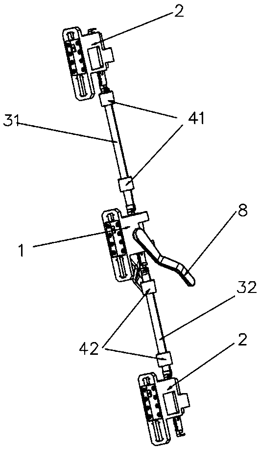 An assembly method of a detachable synchronous locking mechanism placed inside a door leaf