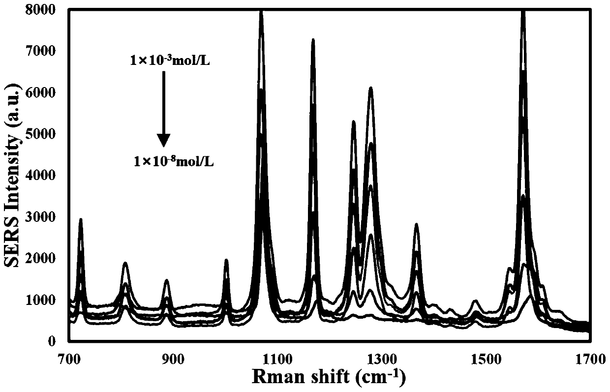Method for detecting nitrite ions based on gold-silver core-shell nano-particle SERS technology