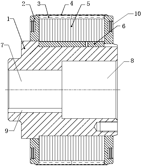 Permanent magnet synchronous motor rotor component and manufacturing method thereof