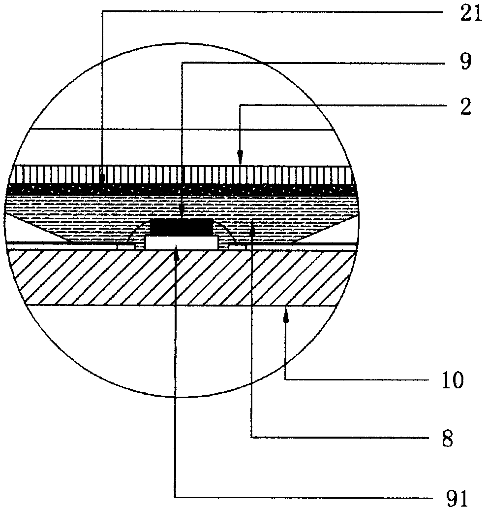 Low-heat-resistance and high-light-efficiency light-emitting diode (LED) integrated light source