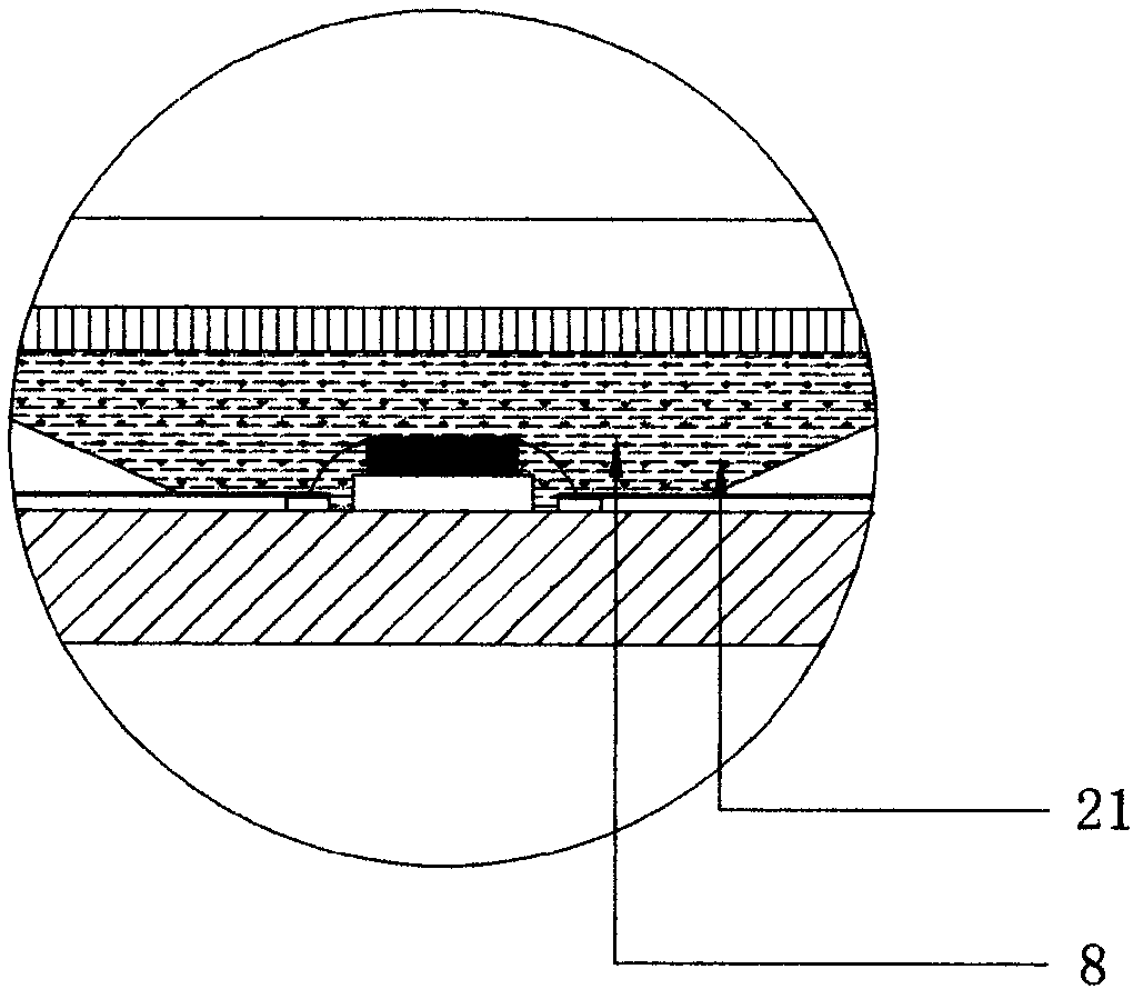 Low-heat-resistance and high-light-efficiency light-emitting diode (LED) integrated light source