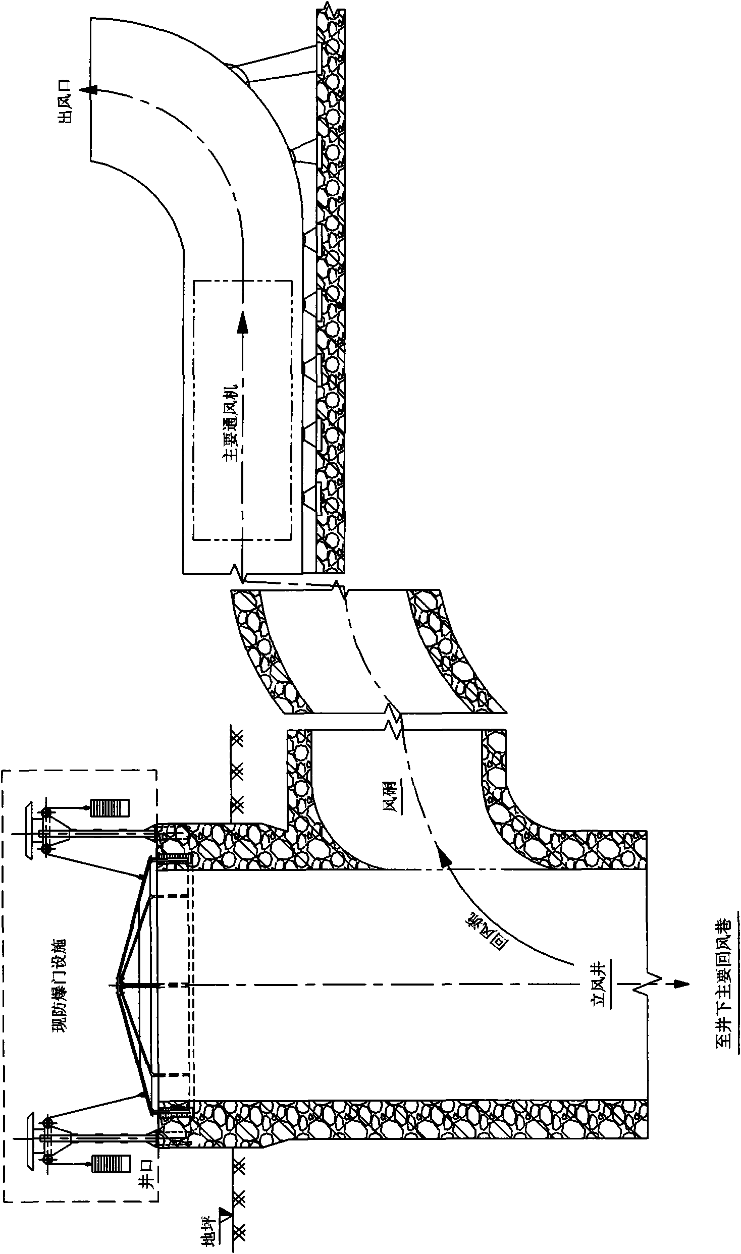 Vertical ventilating shaft explosion door capable of automatically resetting after blast release and pressure relief