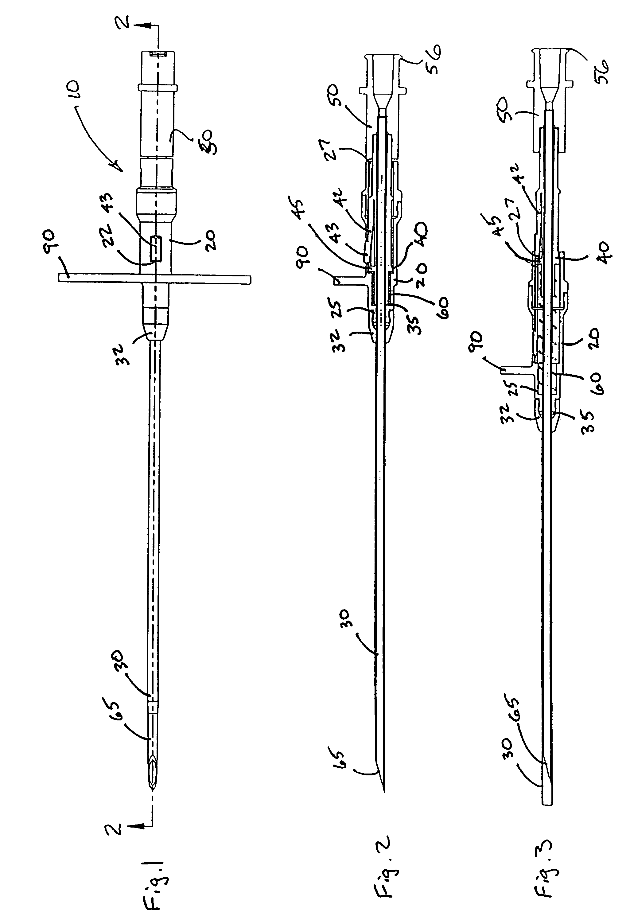 Medical device with shield having a retractable needle