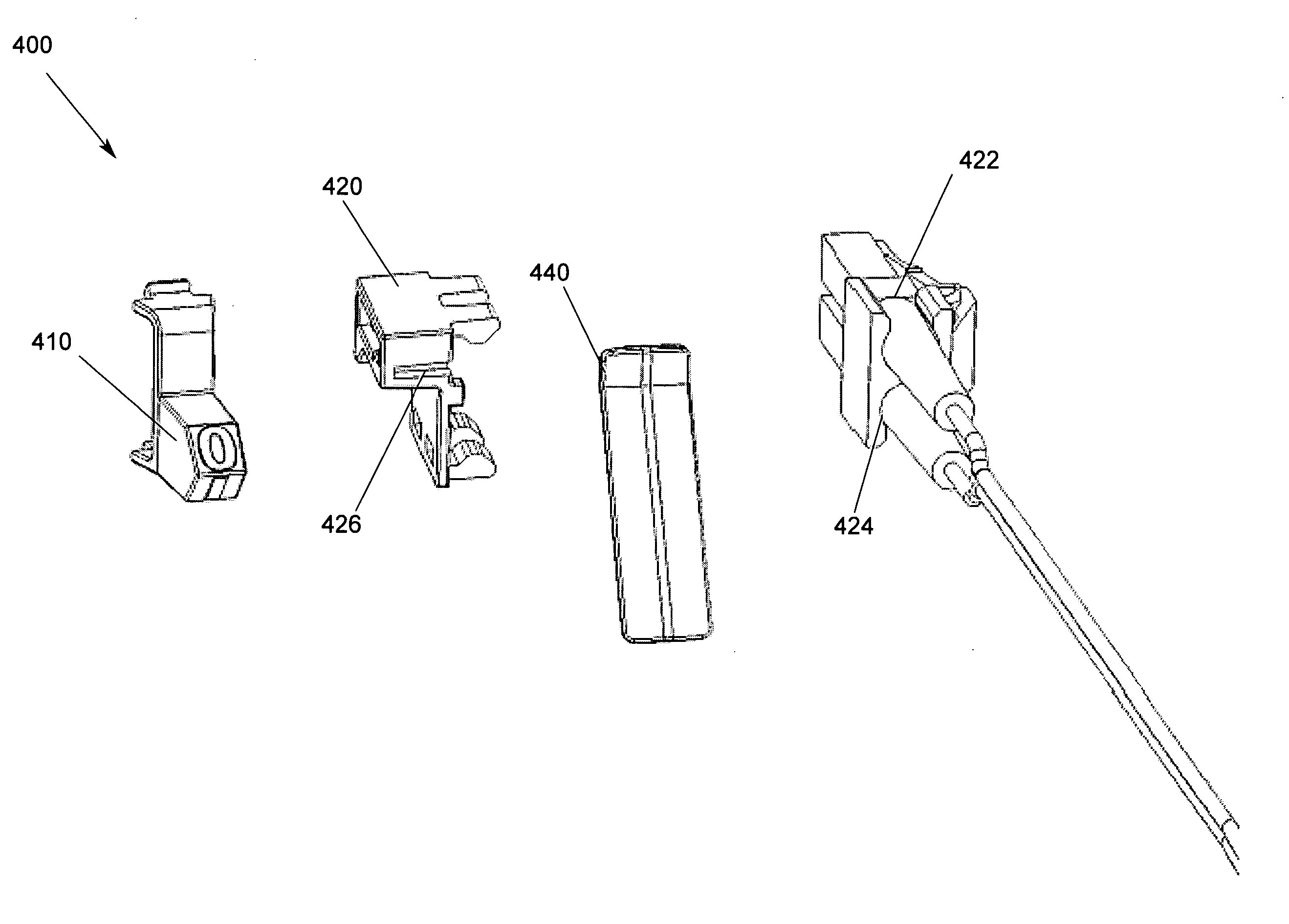 Method and apparatus for providing connector keying and identification for unidirectional fiber cables