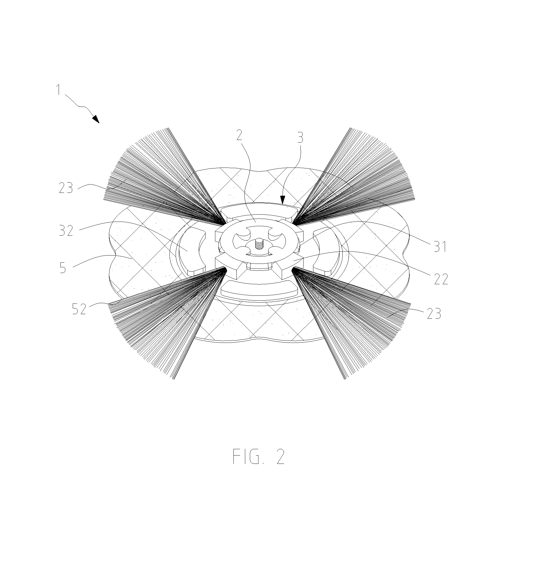 Rotary type dusting device