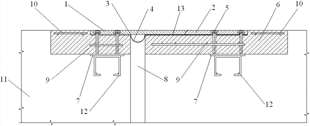 SF steel comb-teeth-shaped telescopic device and installing construction method thereof
