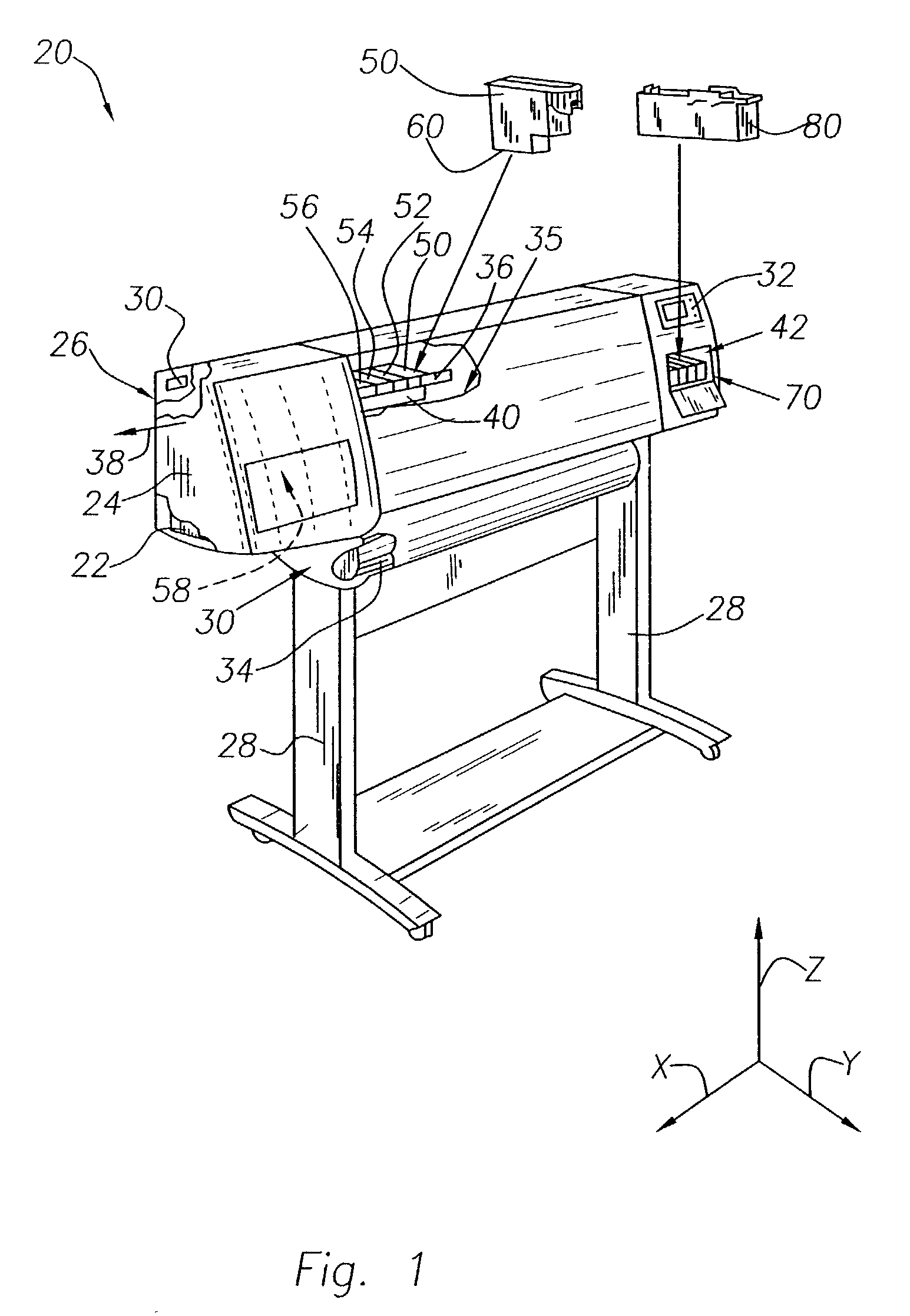Method of servicing a pen when mounted in a printing device