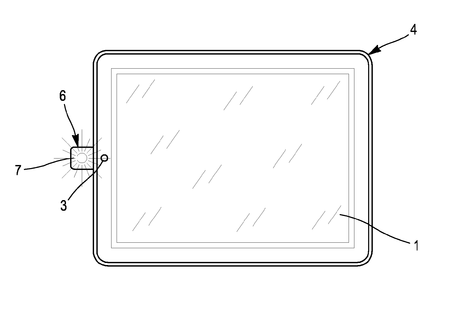 Photographic lighting system for tactile tablet