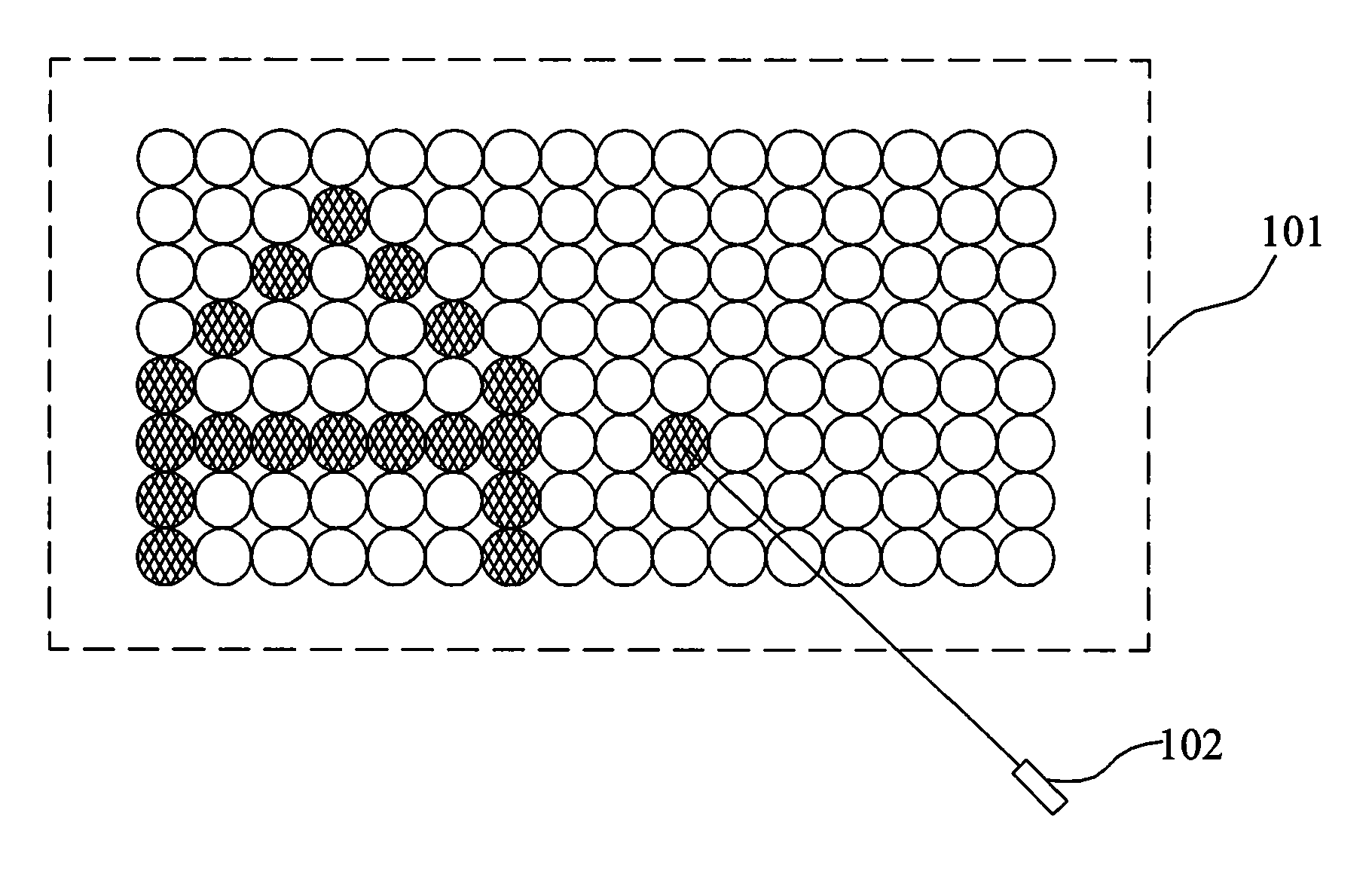 Information input panel using light emitted diode matrix