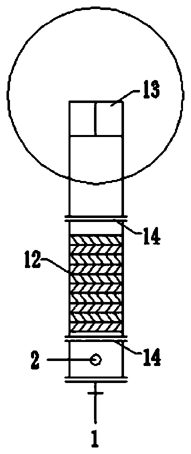 A horizontal liquefied gas sweetening tank