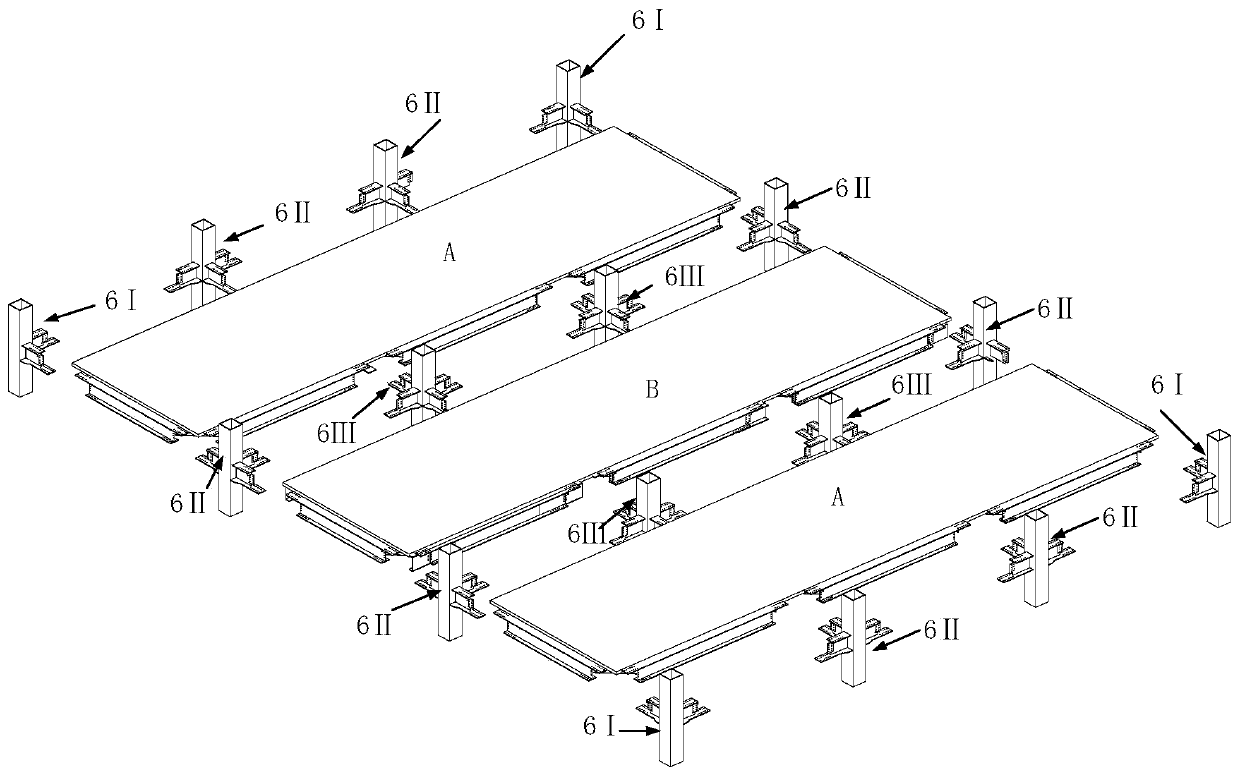 Z-shaped dual-clamp-plate joint assembly type H-shaped steel beam square steel tube column steel structure system