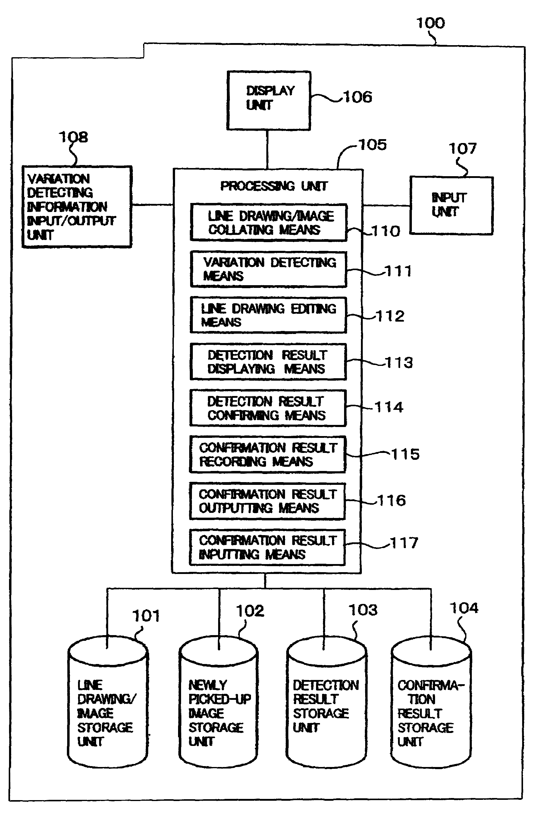 Variation detecting apparatus, variation detecting method, and storage medium and system for storing program involved in the method